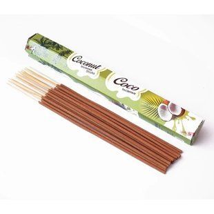 Аромапалички вугільні Ayurvedic Coconut Кокос 20 шт. 3059537111 фото