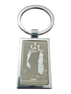 Брелок металевий для ключів із картою Таро 3 кубків 80 мм двосторонній 2599511156 фото